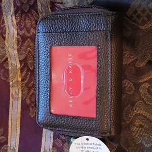 Kellie kate brown leather small wallet above size tagged